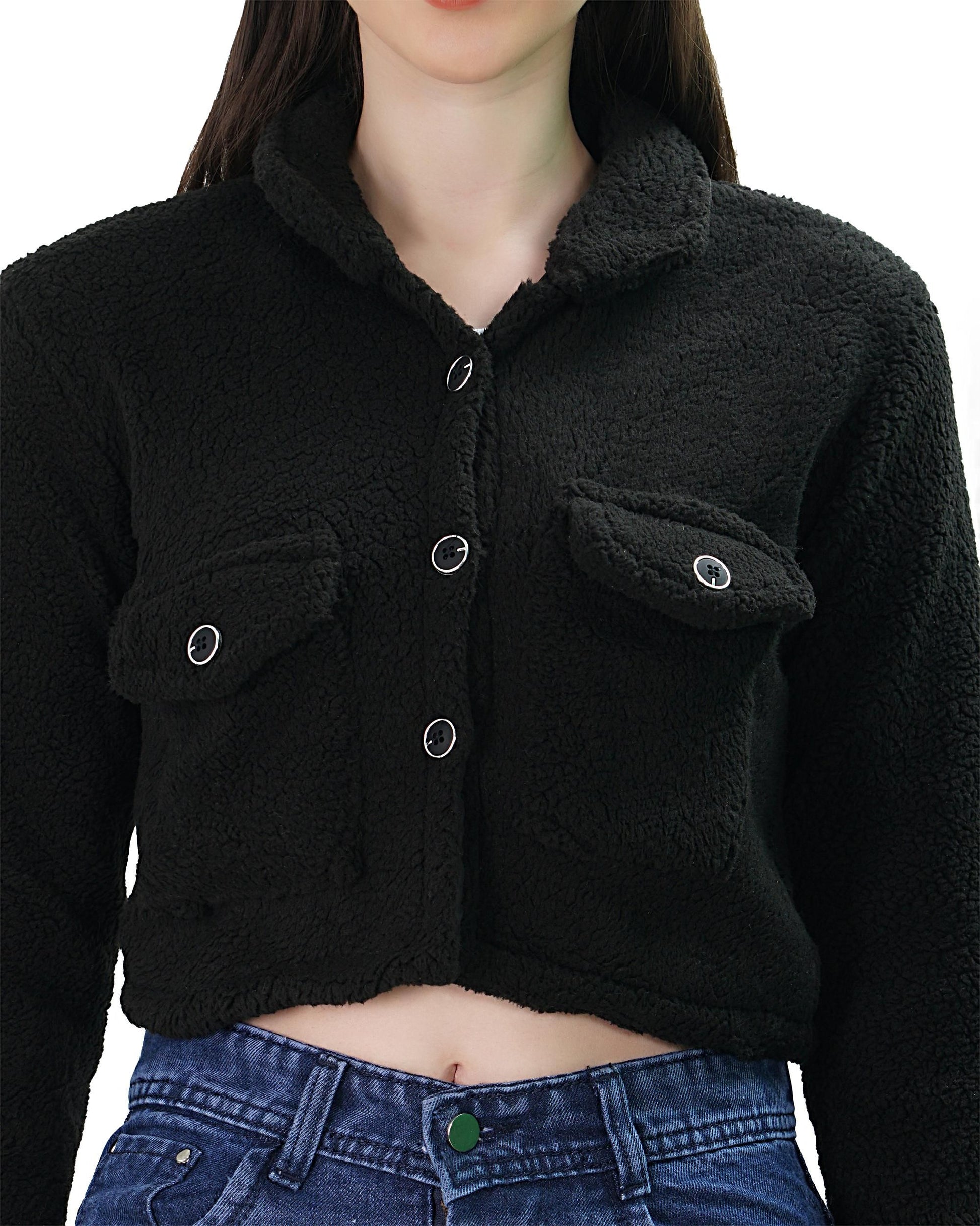 Wool Jacket For Women (Black)