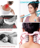 6 Wheel Dual Pressure Point Cervical Neck Massager Pinpoint Roller Neck Spine Massage Tool