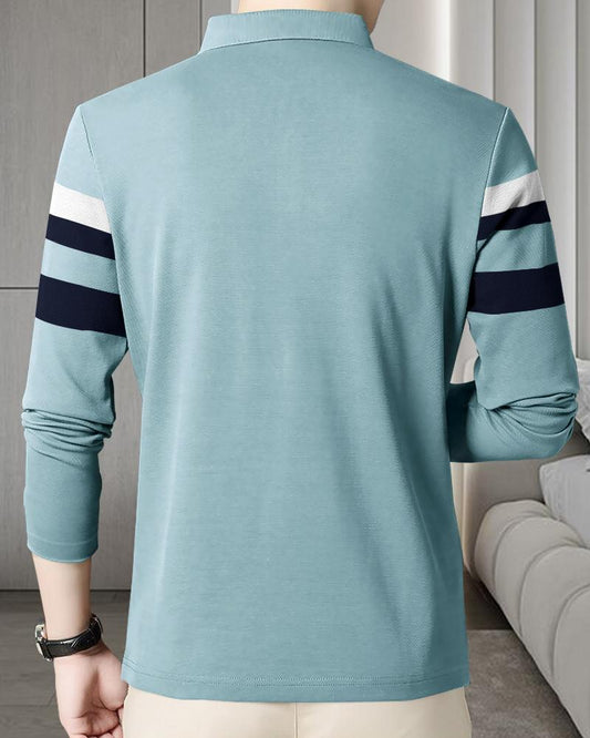 Men Full Sleeves Polo Neck T-shirt