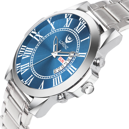 Lorenz Day & Date Edition Blue Dial Analog Watch for Men